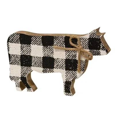 Homegifo Black & White Buffalo Check Chunky Cow In Multi