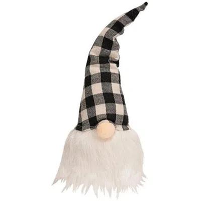 Homegifo *black & White Buffalo Check Gnome 12" In Gray