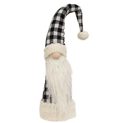 Homegifo *black & White Buffalo Check Gnome Tree Topper In Neutral