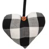 Homegifo *black & White Buffalo Check Heart Ornament