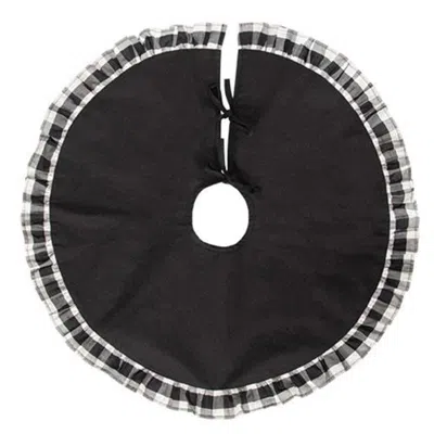 Homegifo *black & White Buffalo Check Ruffle Tree Skirt