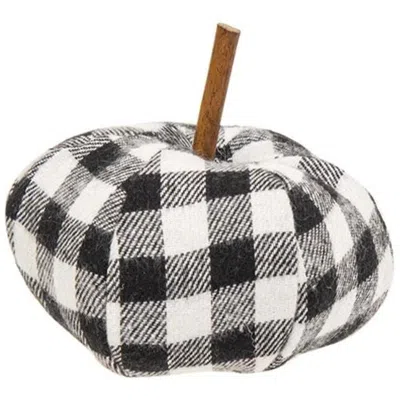 Homegifo *black & White Buffalo Check Stuffed Felt Pumpkin 3"
