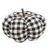 Homegifo *black & White Buffalo Check Stuffed Felt Pumpkin 6.5"