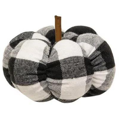 Homegifo *black & White Buffalo Check Stuffed Pumpkin 4"