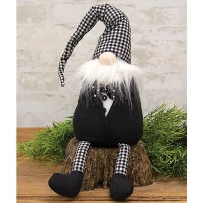 Homegifo *black & White Buffalo Check Tuxedo Gnome