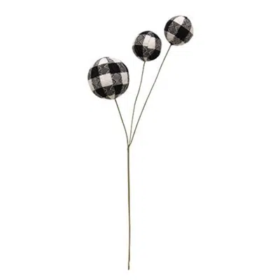 Homegifo *black & White Plaid Ball Pick 14"