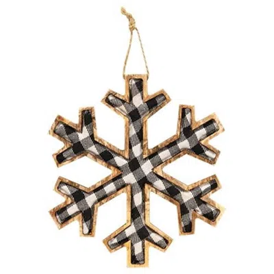 Homegifo *black & White Plaid Snowflake Ornament Large