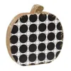 Homegifo *black & White Polka Dot Wooden Pumpkin