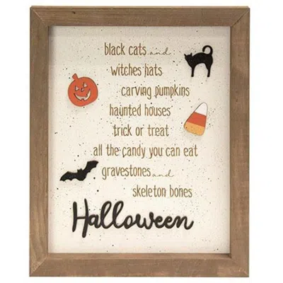 Homegifo Black Cats And Witches Hats Dimensional Wooden Sign In Brown