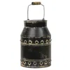 Homegifo Black Distressed Milk Can With Handle