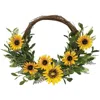 Homegifo Black-eyed Susan Pip & Greens Twig Half Wreath