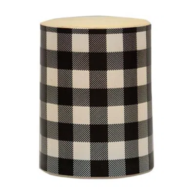 Homegifo Black Large Check Timer Pillar - 3"x4"