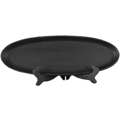 Homegifo Black Oval Dish In Blue