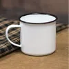 Homegifo Black Rim Enamel Coffee Mug