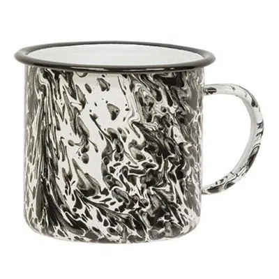 Homegifo Black Splatter Enamel Soup Mug