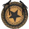 Homegifo Black Star Braided Chair Pad