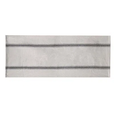 Homegifo Black Stripe Runner In Gray