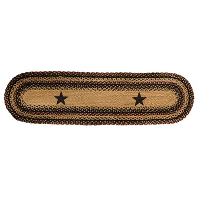 Homegifo Blackberry Star Oval Runner 13x48 In Brown