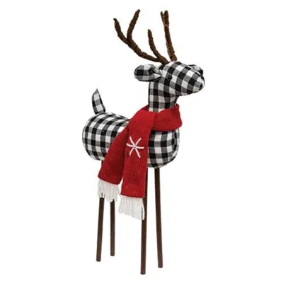 Homegifo Black/white Buffalo Check Standing Deer
