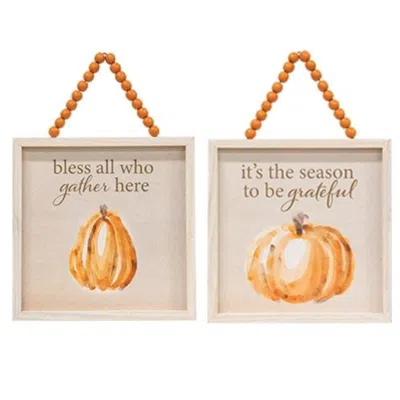 Homegifo *bless All Beaded Sign 2 Asstd. In Brown
