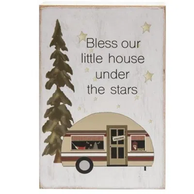 Homegifo *bless Our Little House Camper Block In Multi