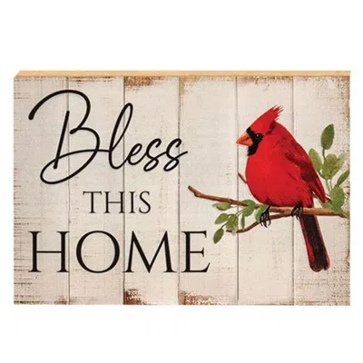 Homegifo Bless This Home Cardinal Block In Animal Print