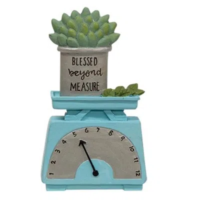 Homegifo *blessed Beyond Measure Resin Plant On Scale In Multi