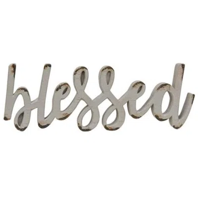 Homegifo *blessed Resin Sitter In Gray