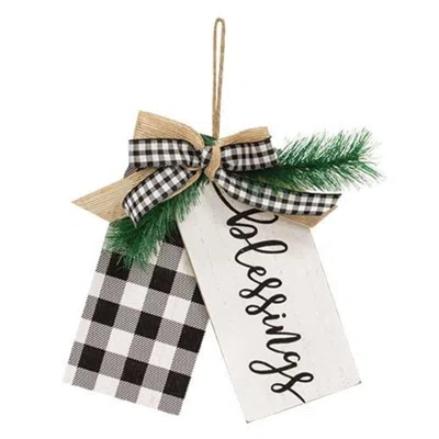 Homegifo *blessings Wood Tag In Multi