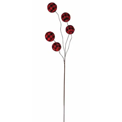 Homegifo *blk/ Red Plaid Ball Spray