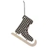 Homegifo *blk/wht Plaid Skate Ornament