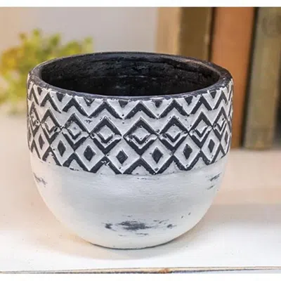 Homegifo Boho Ceramic Bowl In White