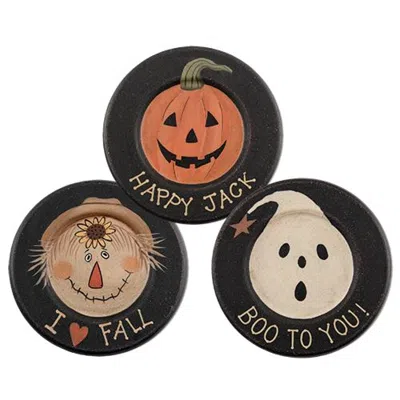 Homegifo Boo Jack Fall Plate 3 Asstd. In Black