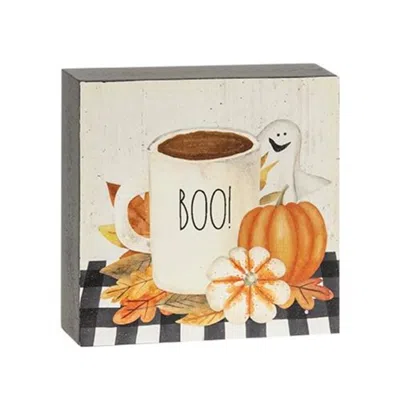 Homegifo Boo Mug Ghost & Pumpkins Block In Multi