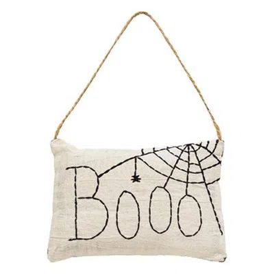 Homegifo Boo Web Pillow Ornament In Blue