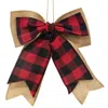 Homegifo *buffalo Check And Burlap Bow