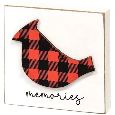 Homegifo *buffalo Check Cardinal Memories Block In Red