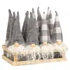 Homegifo Buffalo Check Gray Gnome Ornament 2 Asstd.