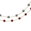 Homegifo *buffalo Check Rag Ball & Wood Bead Garland 6ft 2 Asstd.
