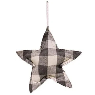 Homegifo *buffalo Check Star Ornament In Gray