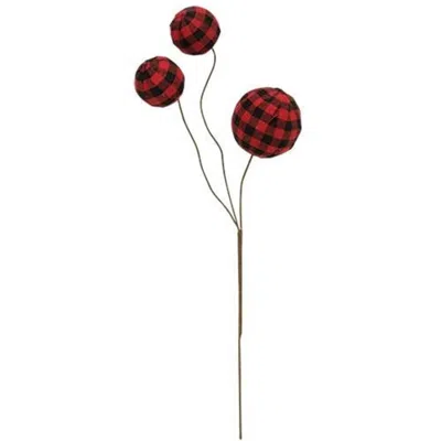 Homegifo *buffalo Gingham Ball Pick 14" In Red