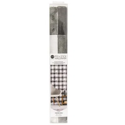 Homegifo *buffalo Plaid Peel & Stick Wallpaper In Gray