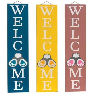 Homegifo *bunny Bum Welcome Sign 3 Asstd. In Multi