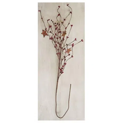Homegifo Burgundy/gold Pip & Star Spray 24"