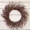 Homegifo Burgundy Pip Twig Wreath 22"