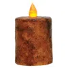 Homegifo Burnt Mustard Flame Timer Pillar 2.25" X 2.5"