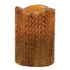 Homegifo Burnt Mustard Honeycomb Timer Pillar