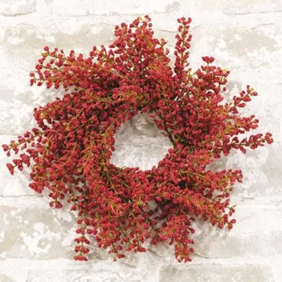 Homegifo Bursting Astilbe Candle Ring 3.5" Sangria In Red
