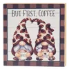 Homegifo *but First Coffee Gnome Square Wooden Block