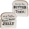 Homegifo Butter On My Toast Block Sitter 2 Asstd.